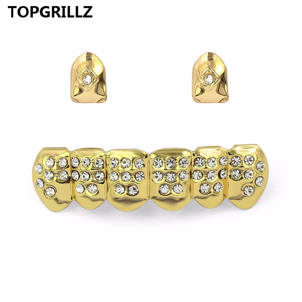 Yellow Body Jewelry - TOPGRILLZ Новое светильник-желтое золото, покрытое 2