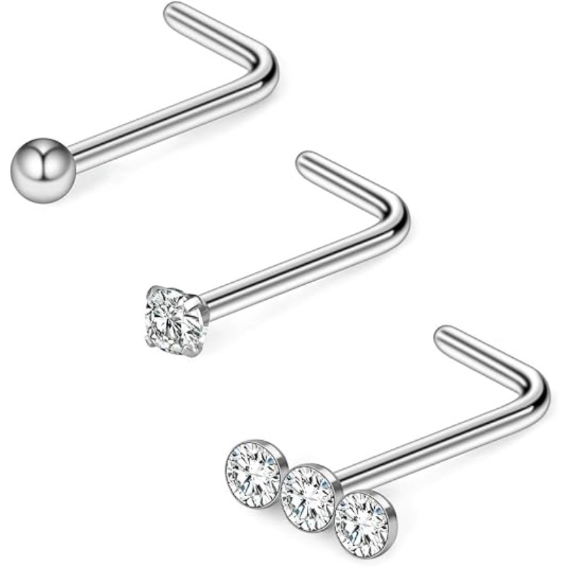 Body Jewelry Diamond - 3 шт. 20G кольца для пирсинга