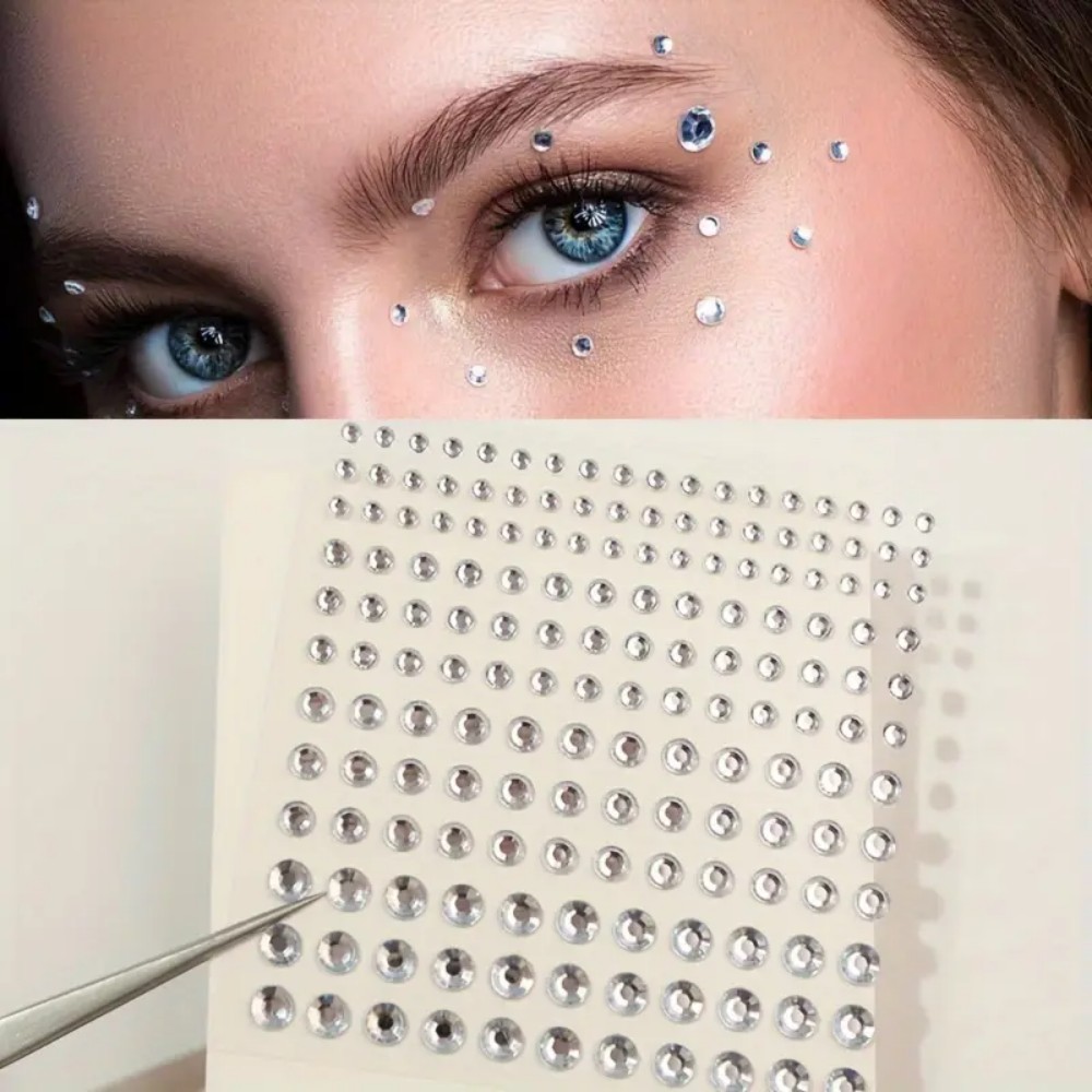 Body Jewelry Stickers - 165 шт. самоклеящиеся наклейки со стразами,