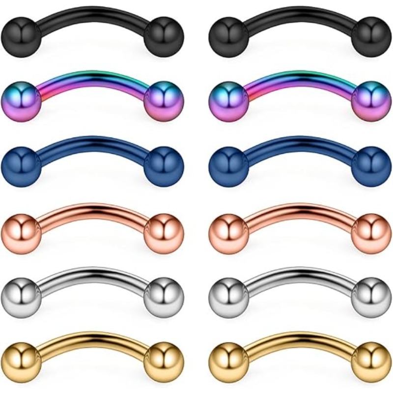 Body Jewelry Labret - 12 шт. 16G хирургическая сталь, кольцо