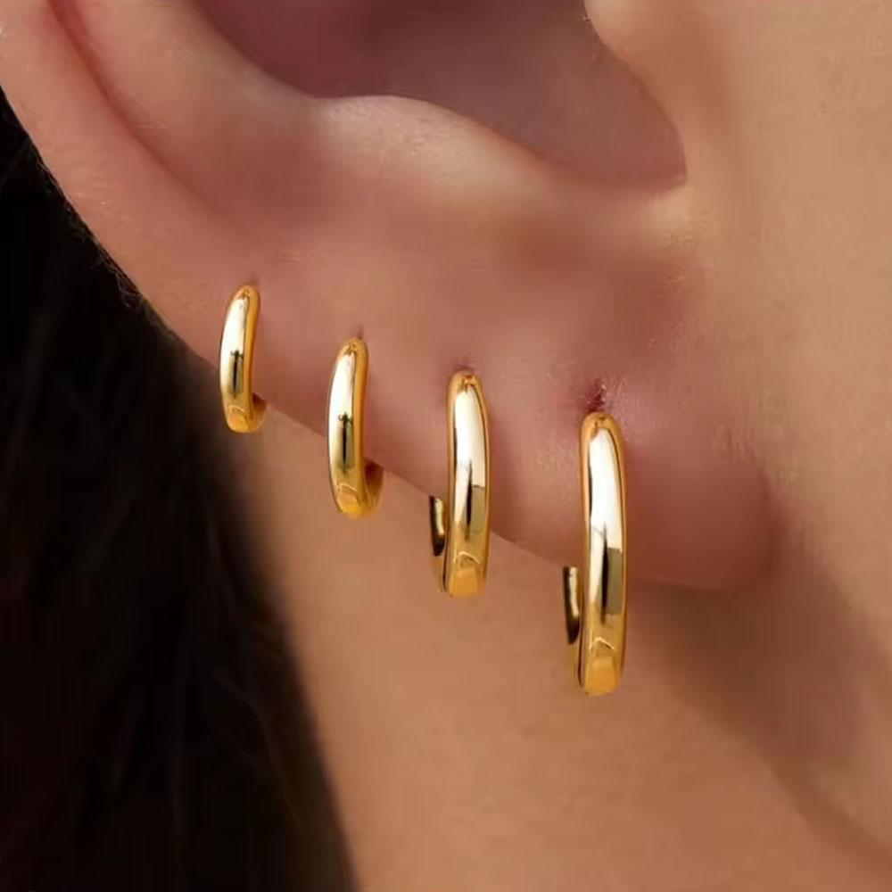 Helix Cartilage Ring - 4 пары/4 шт., круглые серьги-кольца из