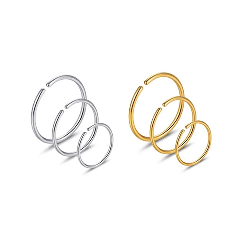 Helix Cartilage Ring - Набор из 6 гипоаллергенных колец для