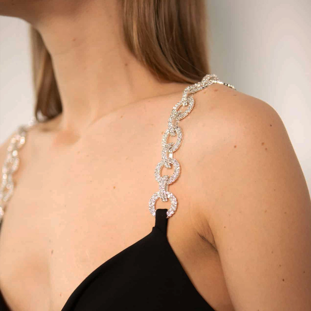 Body Jewelry Diamond - Бретели для бюстгальтера с кристаллами для