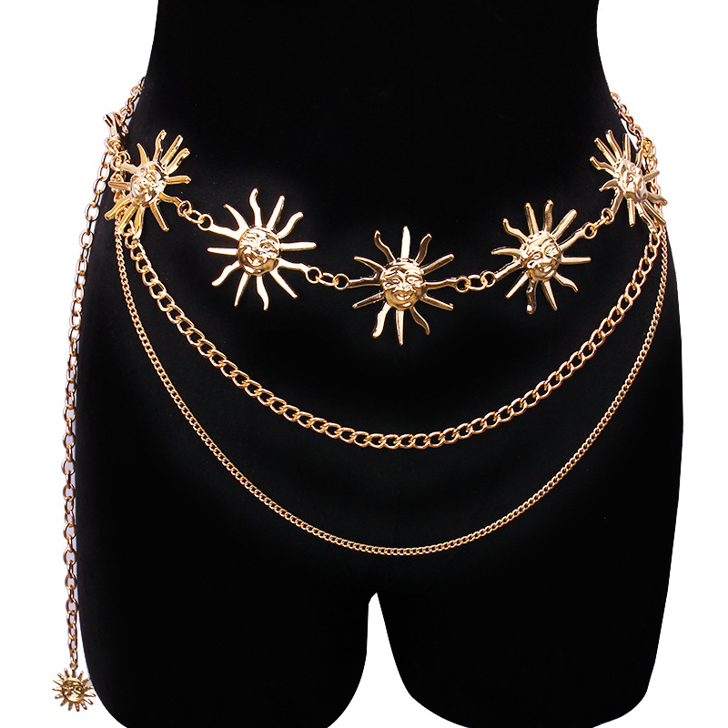 Body Jewelry For You - Массивные многослойные металлические поясные ремни в