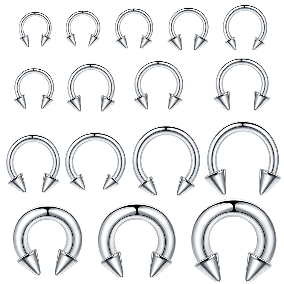 Body Jewelry Ear Gauges - 1 шт., кольцо-подкова большого размера из