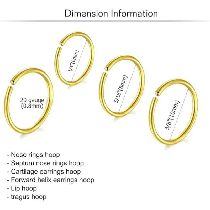 6 шт. 20G серьги-кольца из нер – обзор и цена Helix Cartilage Ring
