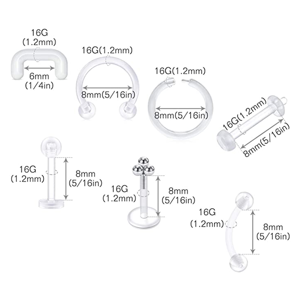 Прозрачные гибкие форвардные к – обзор и цена Helix Cartilage Ring