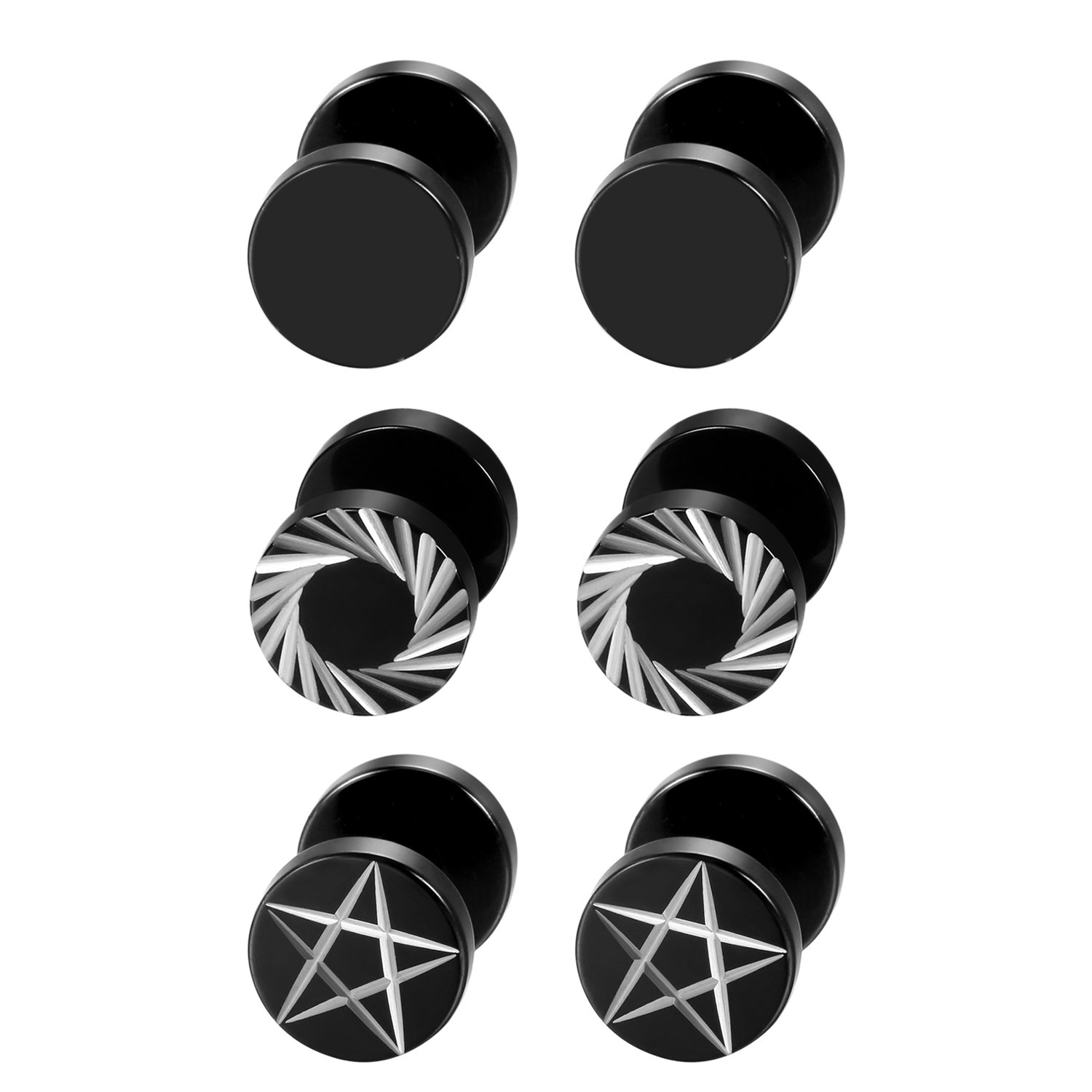 2 шт./6 шт., черные мужские и  – обзор и цена Body Jewelry Ear Gauges