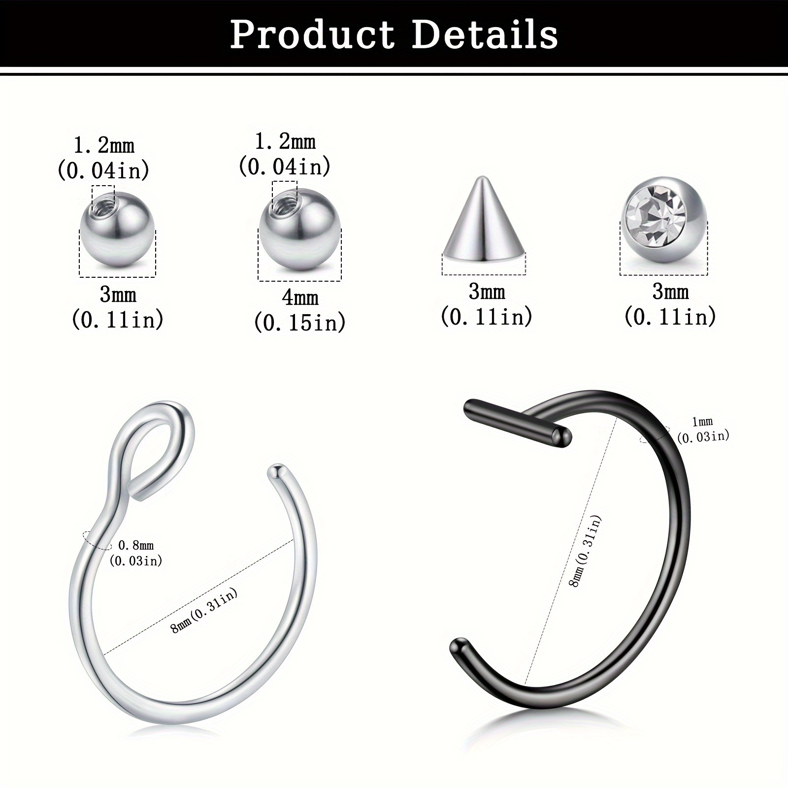 Фальшивые пирсинги, фальшивые  – обзор и цена Body Jewelry Labret