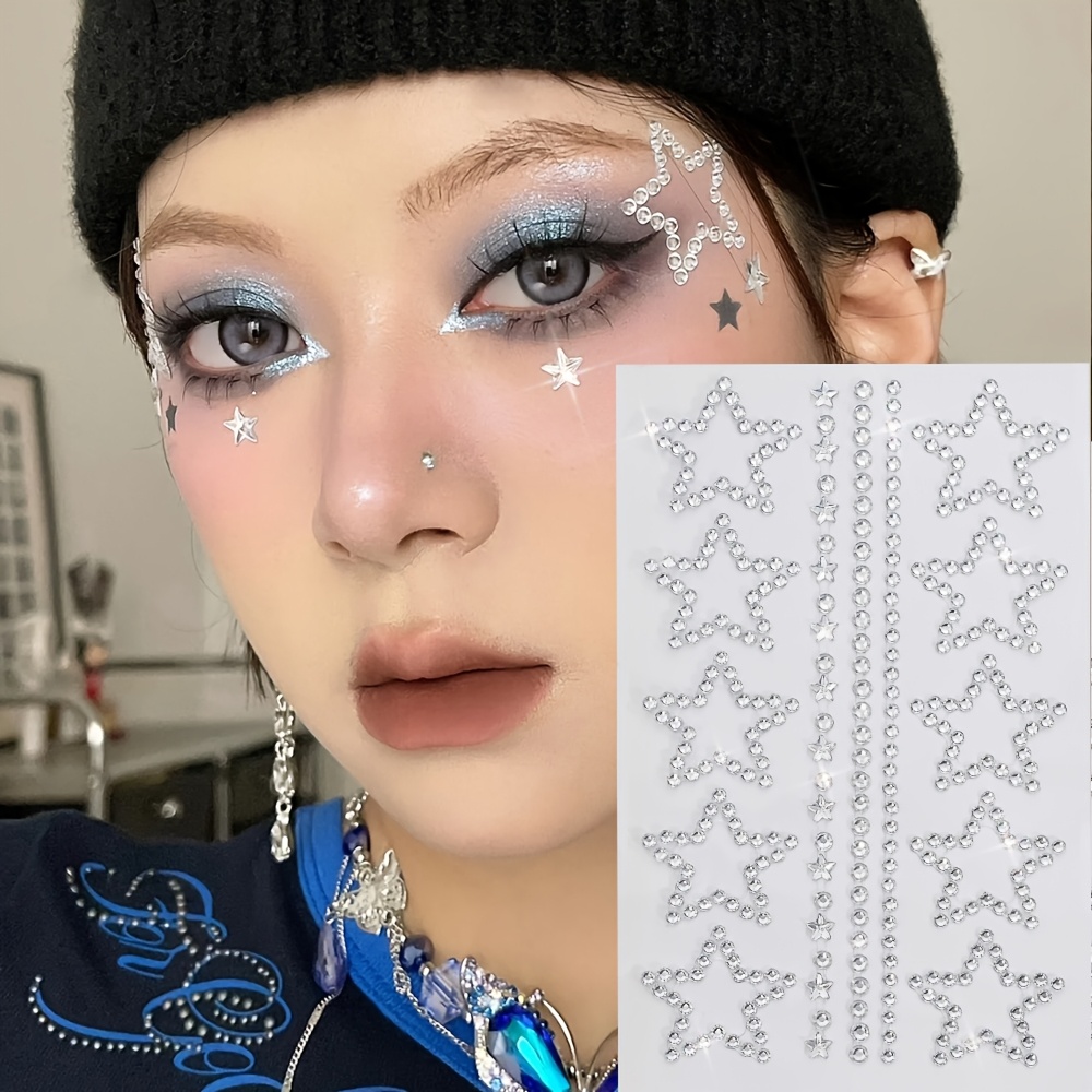 1/2 листа самоклеящихся стразо – обзор и цена Body Jewelry Stickers