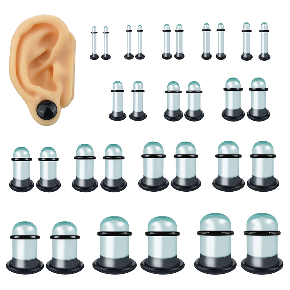 2 шт., стеклянные ушные маноме – обзор и цена Body Jewelry Ear Gauges