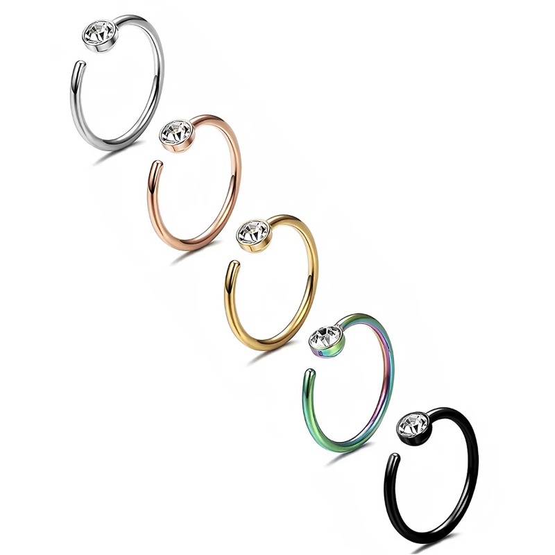 5 шт. 18G кольца для носа, С-о – обзор и цена Helix Cartilage Ring