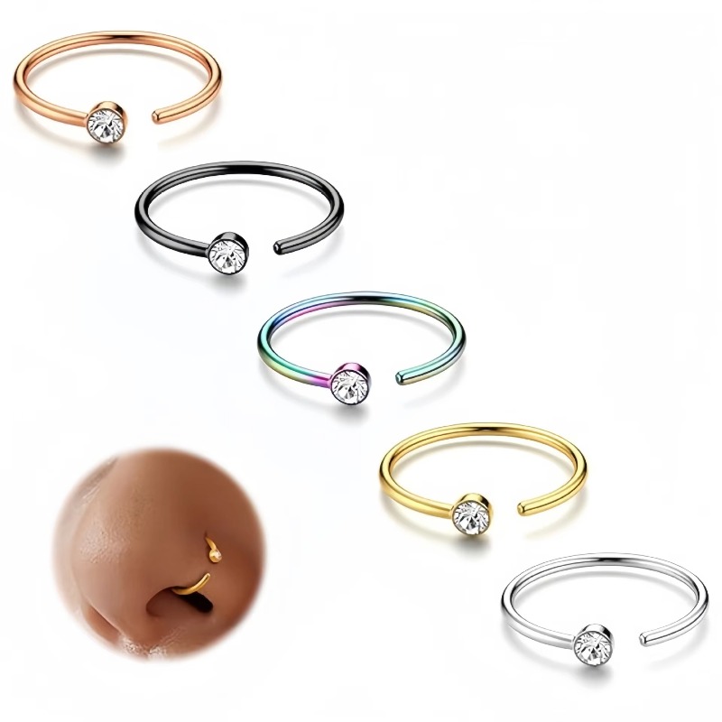 5 шт. 18G кольца для носа, С-о – обзор и цена Helix Cartilage Ring