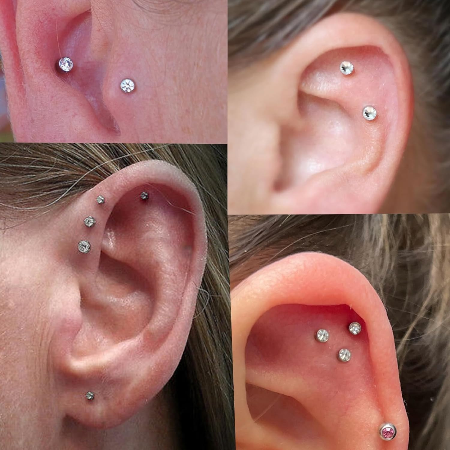 Набор из 9 прозрачных пластико – обзор и цена Helix Cartilage Ring