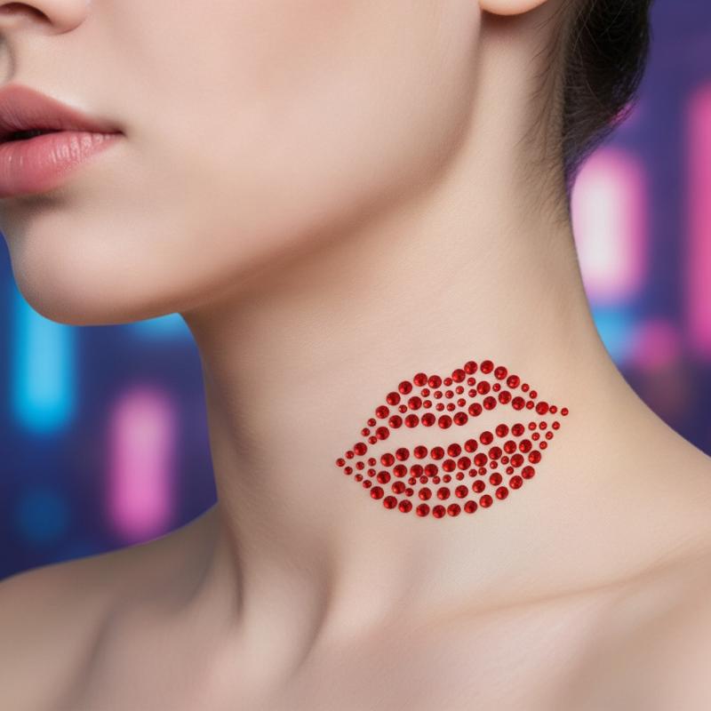 3D-наклейка на губы с эффектом – обзор и цена Body Jewelry Stickers