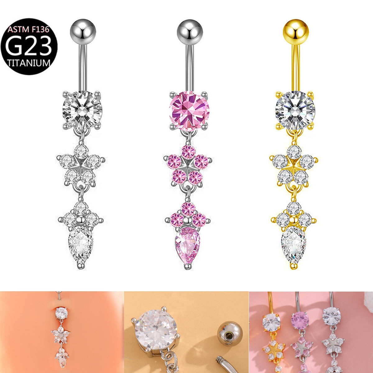 Титановый роскошный изысканный – обзор и цена Body Jewelry Diamond