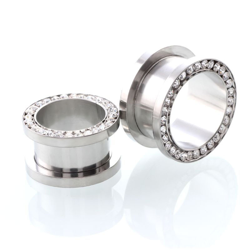 2 шт./компл. Хрустальные тонне – обзор и цена Body Jewelry Ear Gauges