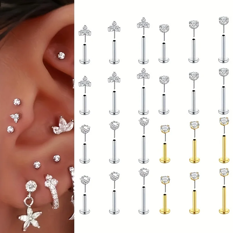 6 шт. безрезьбовых серег с пло – обзор и цена Helix Cartilage Ring