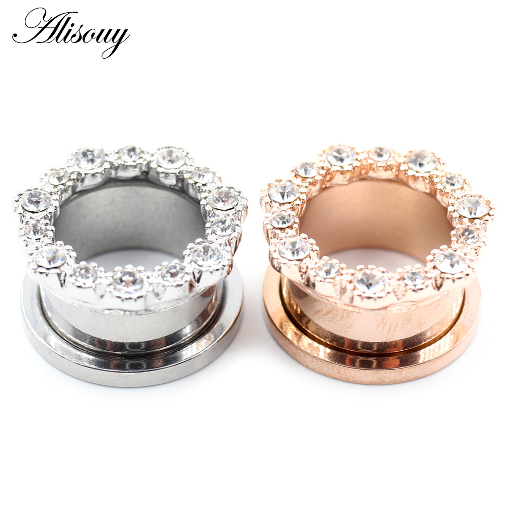 Alisouy 2 шт. нержавеющая стал – обзор и цена Body Jewelry Ear Gauges
