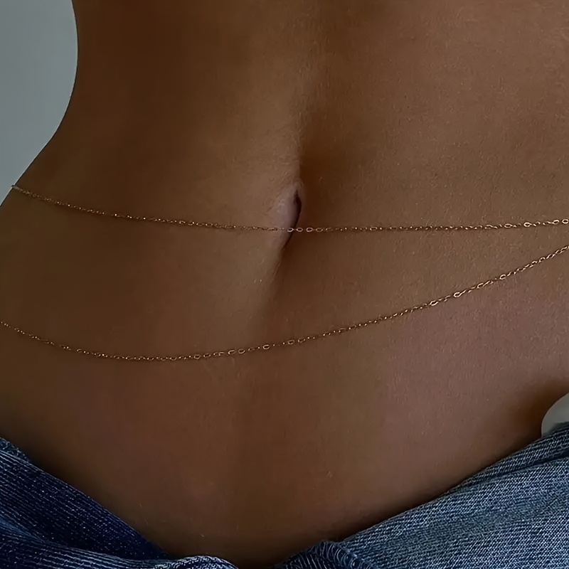 Двухслойный золотой металличес – обзор и цена Body Jewelry Waist Chains