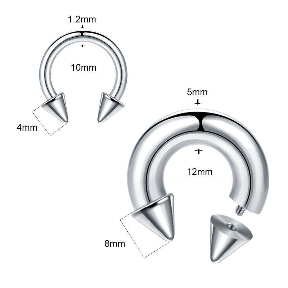 1 шт., кольцо-подкова большого – обзор и цена Body Jewelry Ear Gauges