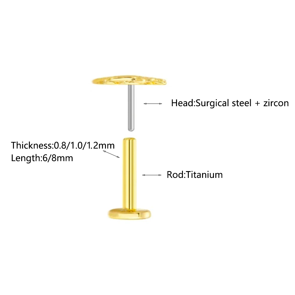 ASTM F136 G23 Титановые серьги – обзор и цена Body Jewelry Labret